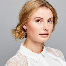 Load image into Gallery viewer, Pilgrim Rose Gold Beauty Crystal Hoops