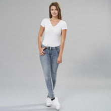 Load image into Gallery viewer, Freddy White V Short Sleeve Bodysuit White