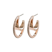 Load image into Gallery viewer, Pilgrim Rose Gold Beauty Crystal Hoops
